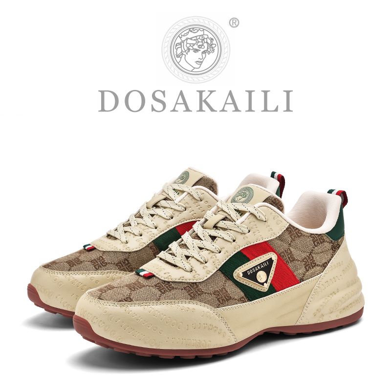 DOSAKAILI【情侣款】秋季新款阿帕奇拼接手工鞋休闲跑步鞋DS006
