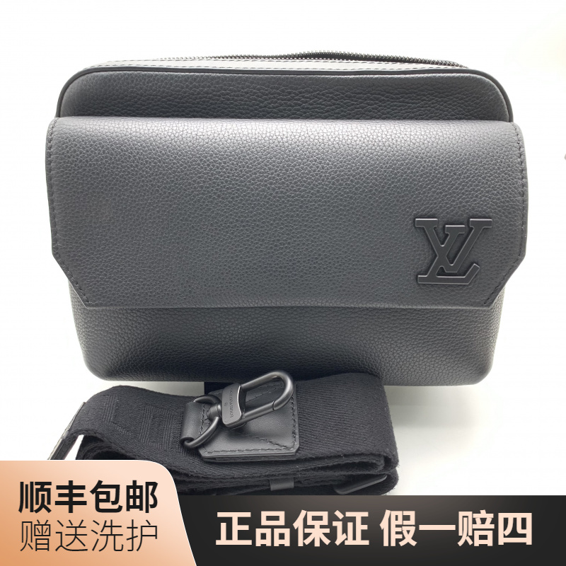 95新 LouisVuitton/路易威登 LV黑色斜挎包/10021007肩包经典男士