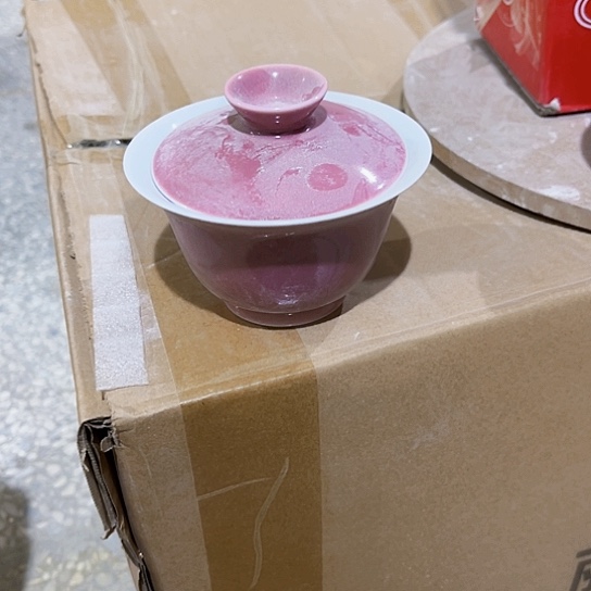 陶摆件景德镇陶瓷盖碗