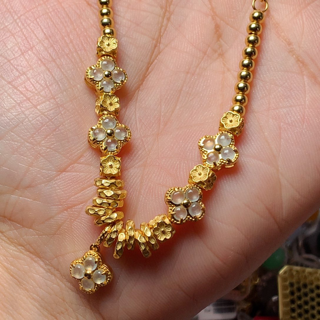 翡翠戒指银S925镶嵌天然翡翠手链