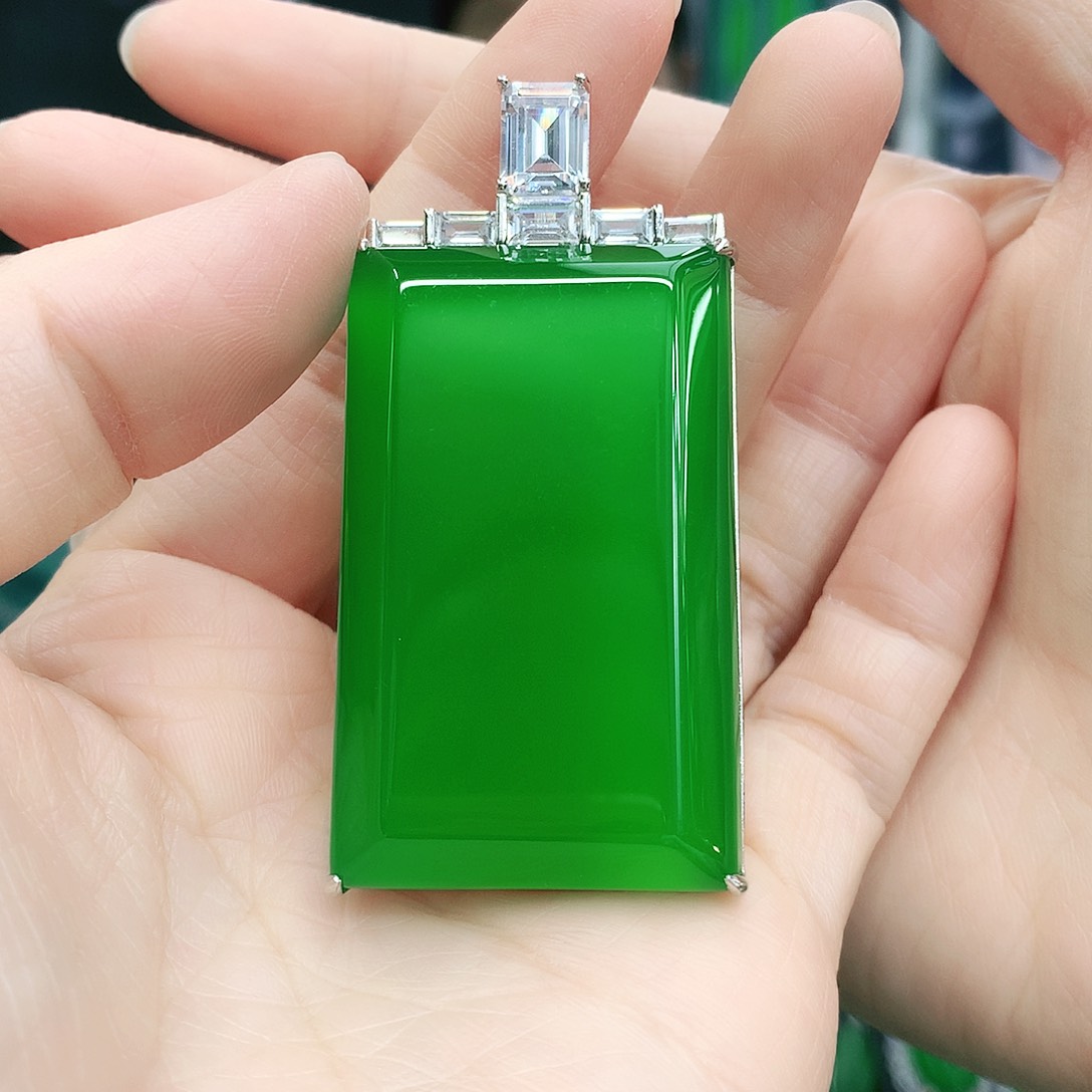 银S925镶嵌吊坠玛瑙/玉髓