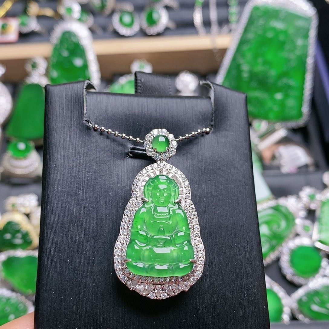 翡翠颈饰未镶嵌吊坠9