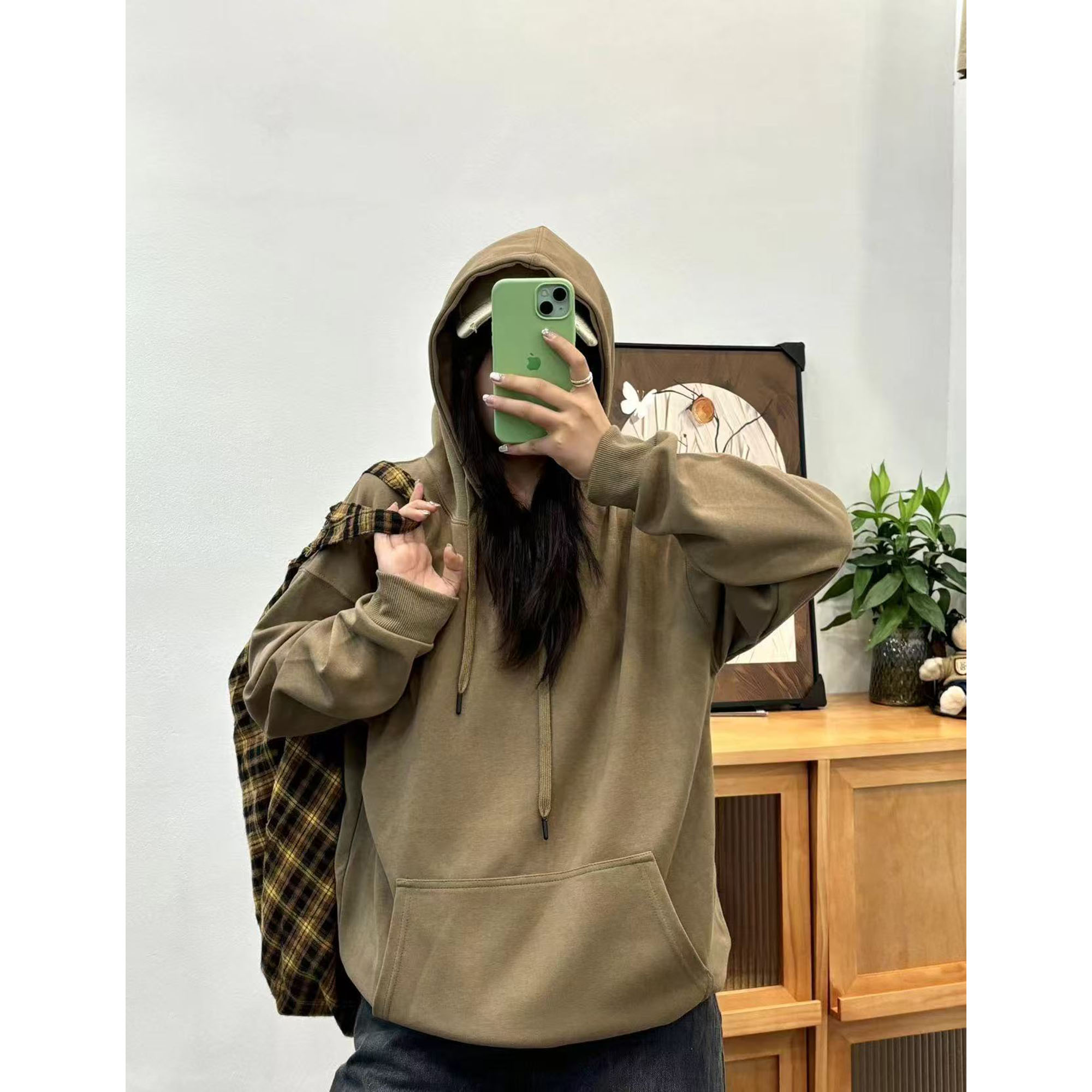 【5811】怪怪树春季新款 连帽卫衣 时尚 百搭 休闲带帽卫衣