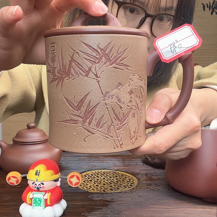 紫砂茶杯原矿紫砂杯