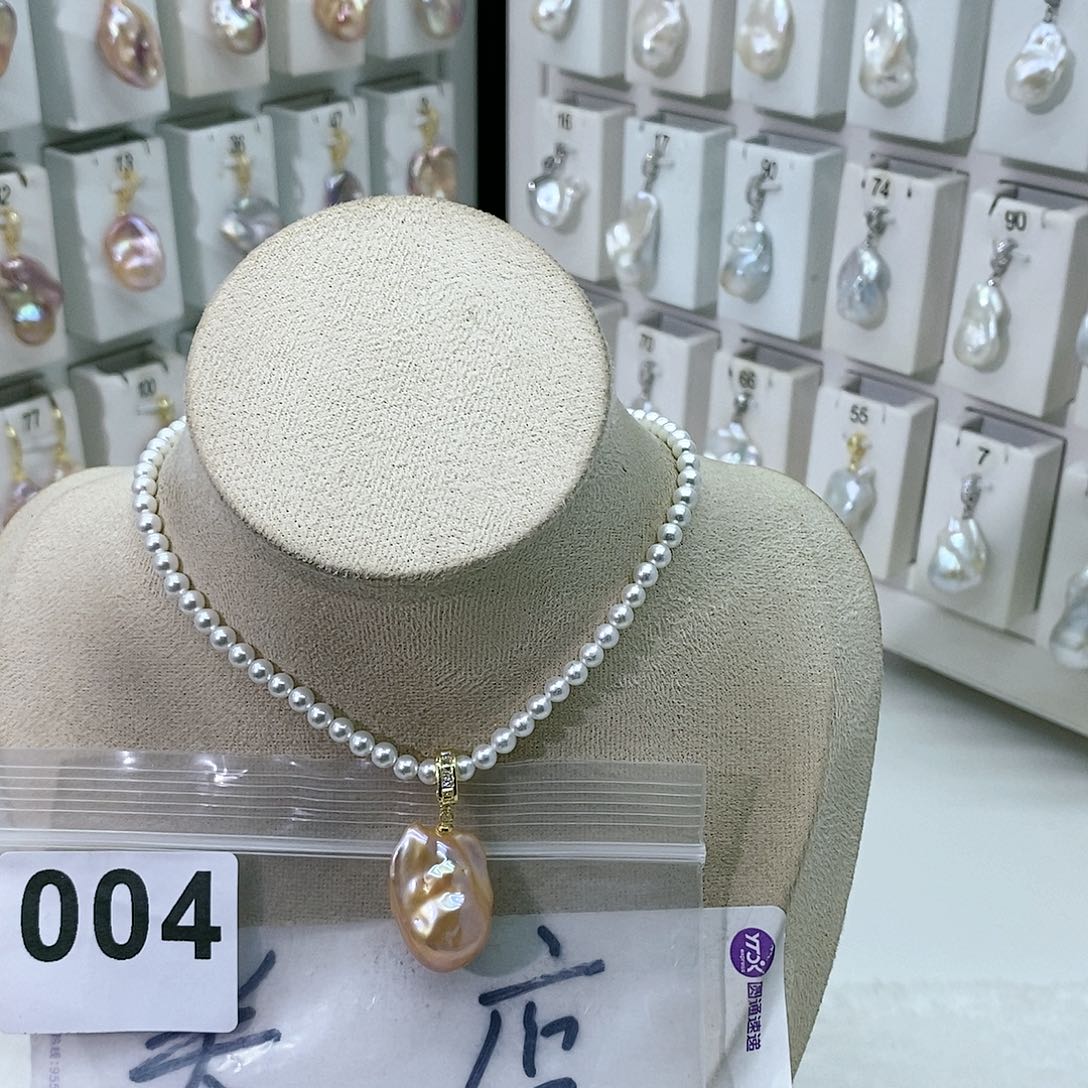 淡水珍珠颈饰合金