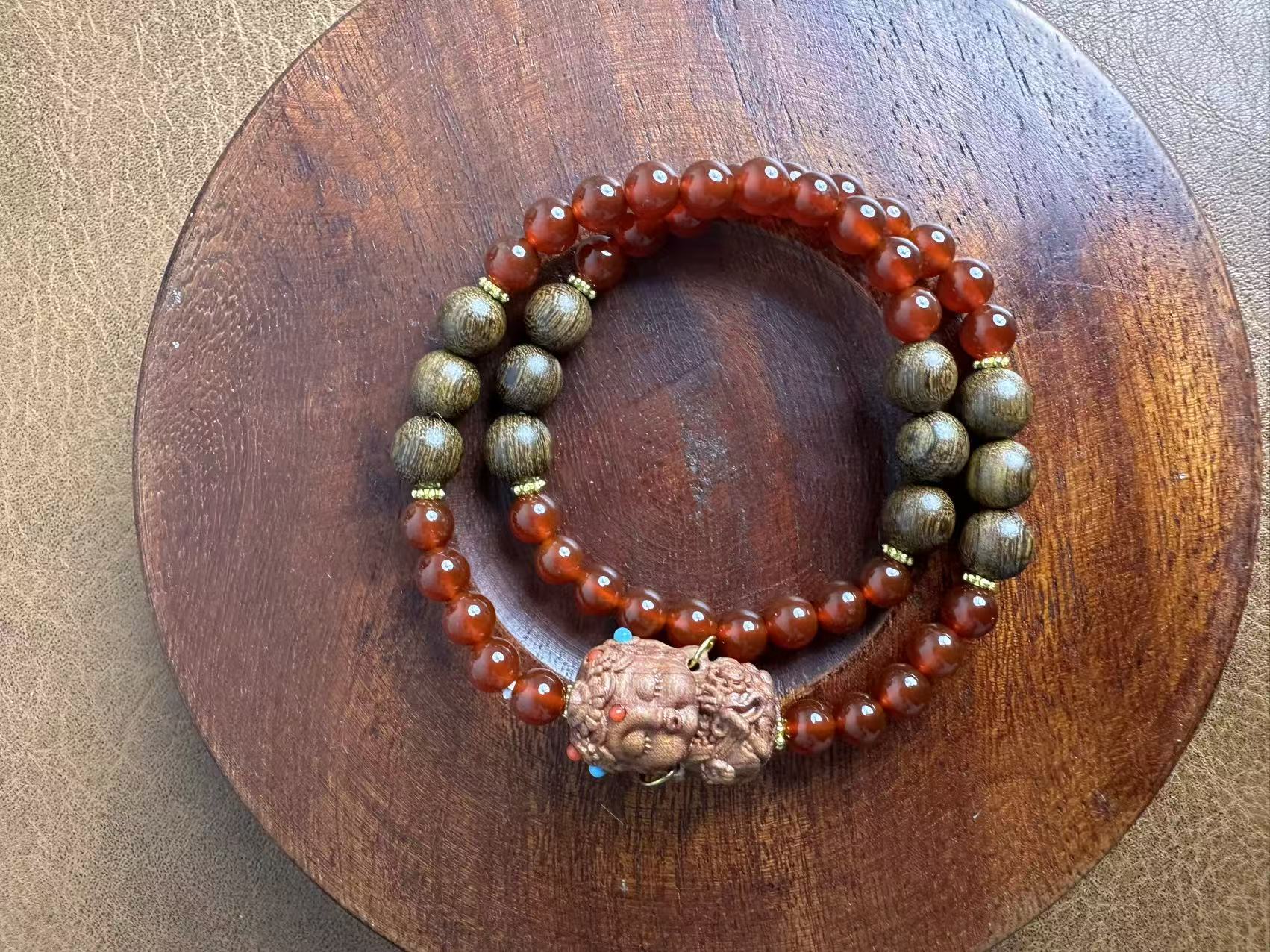 MTYC 053 玛瑙度母设计款双圈手串（无礼盒）