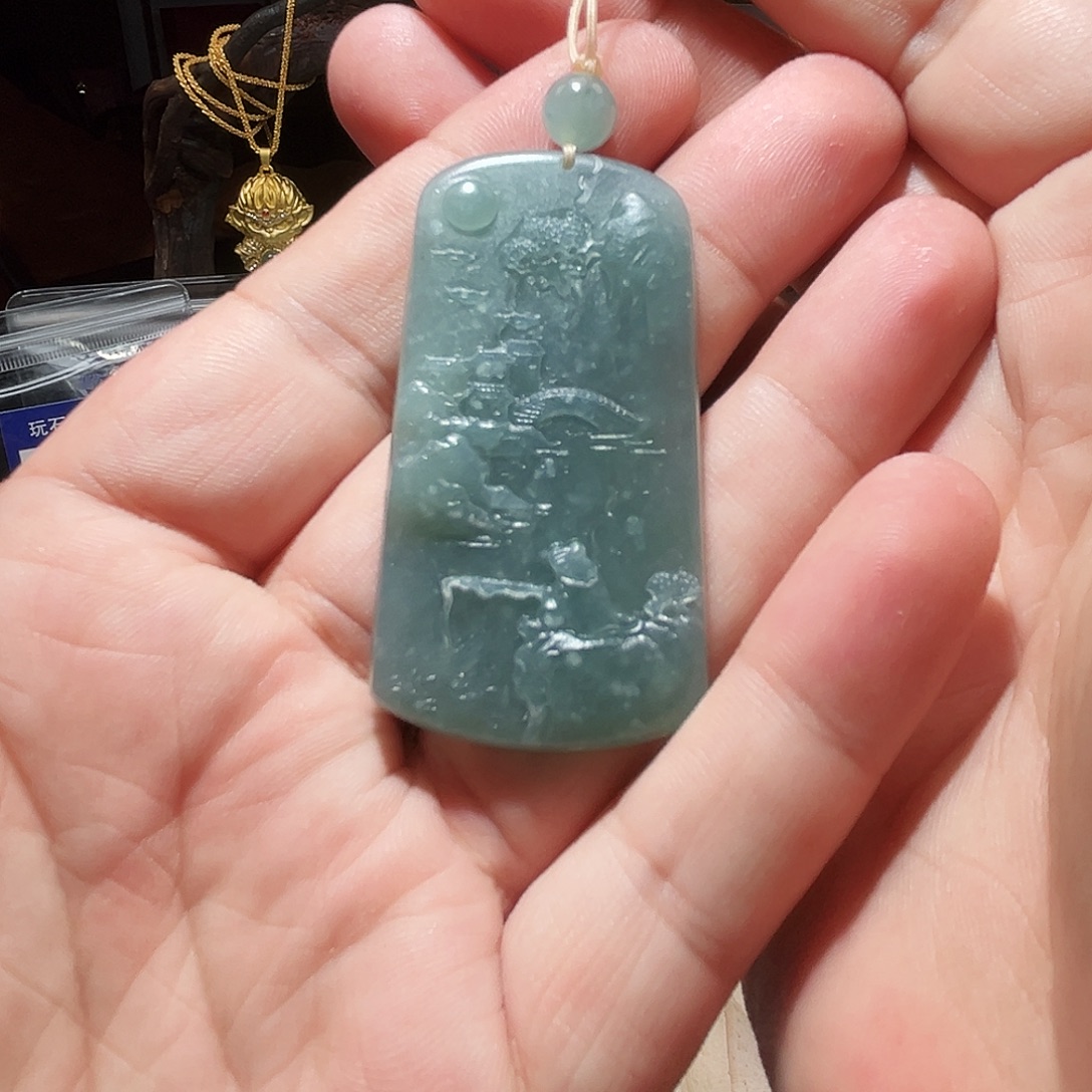 定制翡翠未镶嵌山水