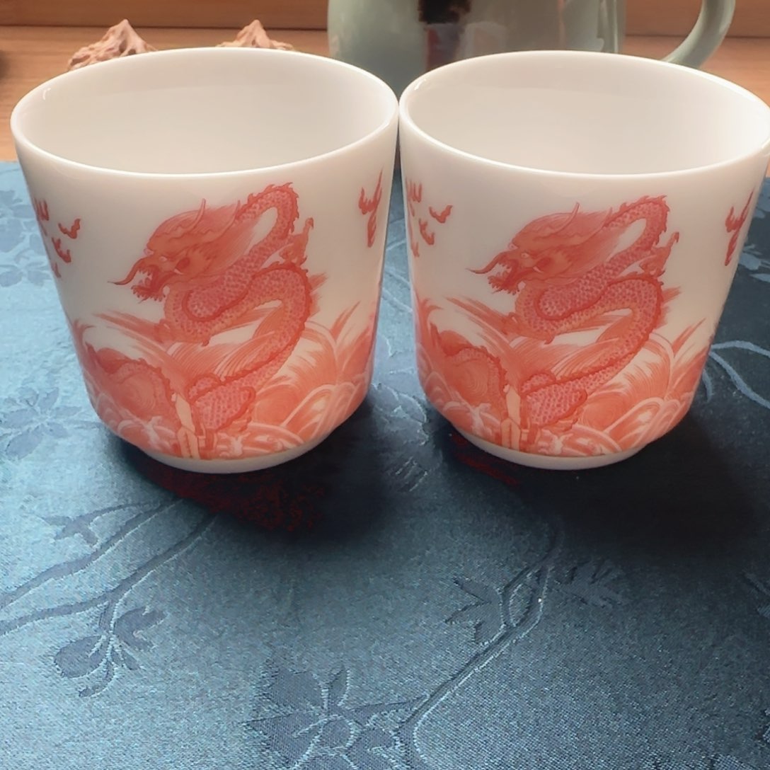 观复威龙祥麟金鳞化龙对杯