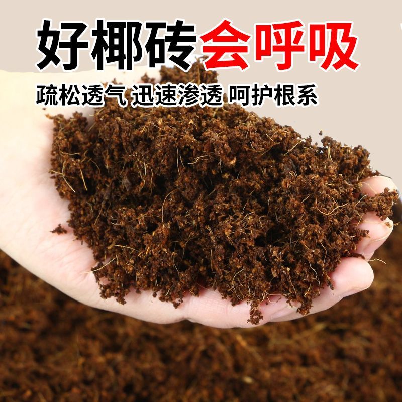 椰砖营养土无菌无盐高泡发椰糠砖通用型椰土养花种菜（拍一发二）