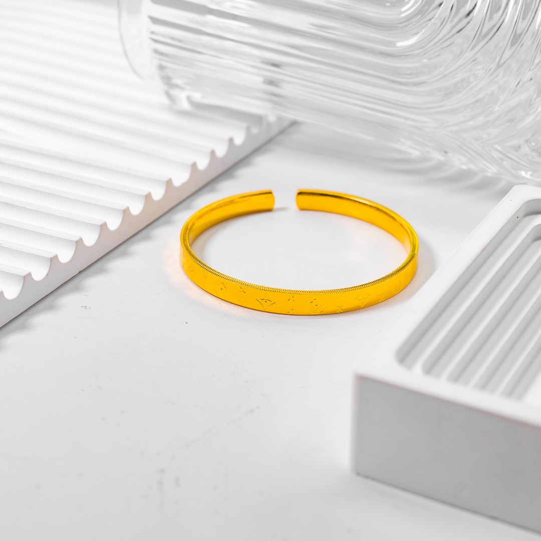 足银手镯 精致时尚百搭 十字花开口手镯 轻奢精美