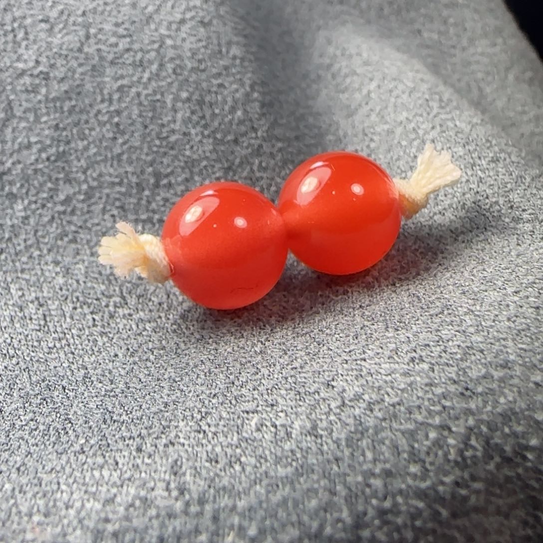 南红玛瑙8+对珠未镶嵌