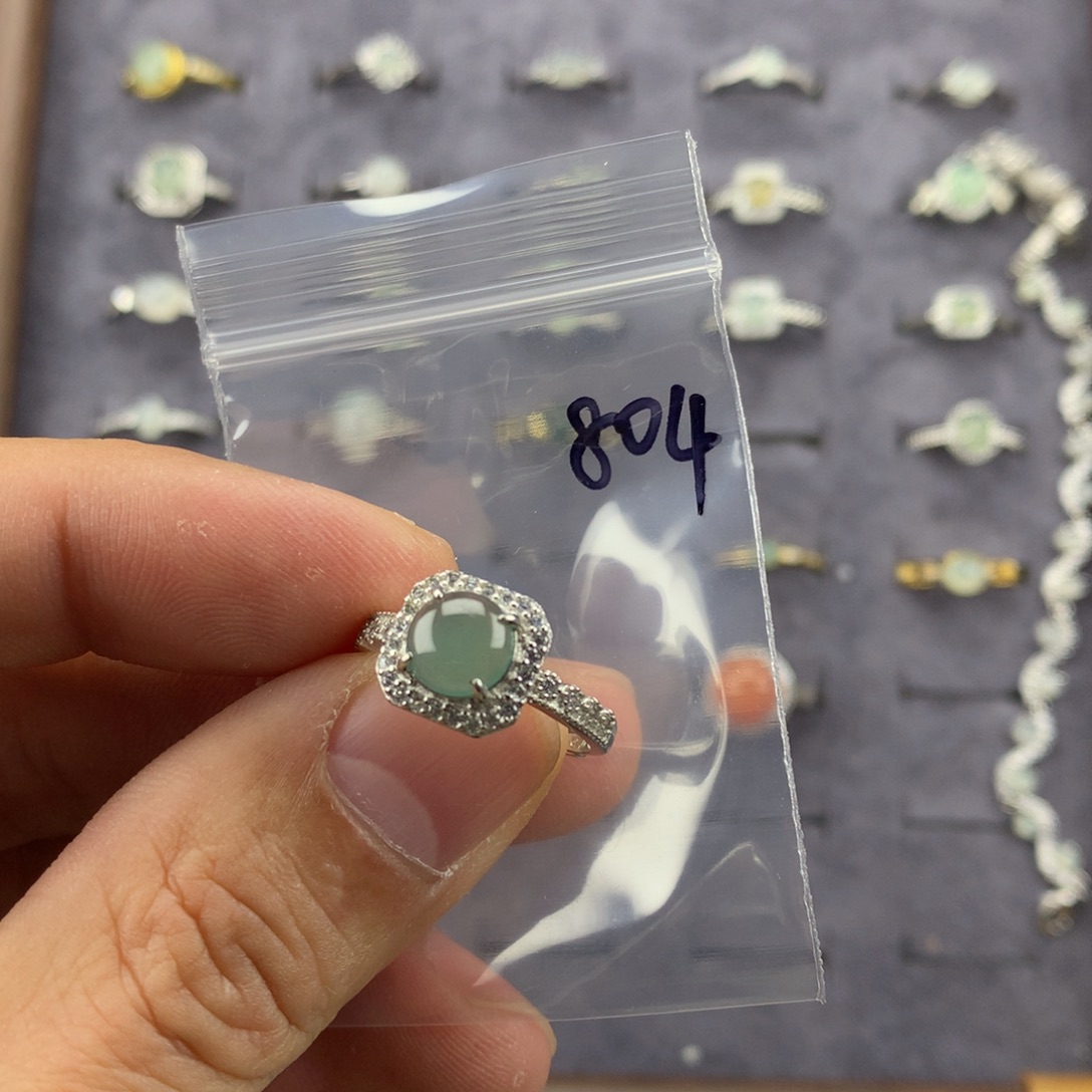 翡翠未镶嵌戒指804
