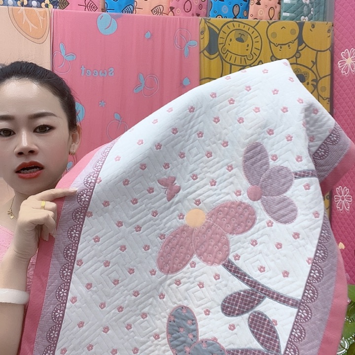 棉粉色椰子树纯棉