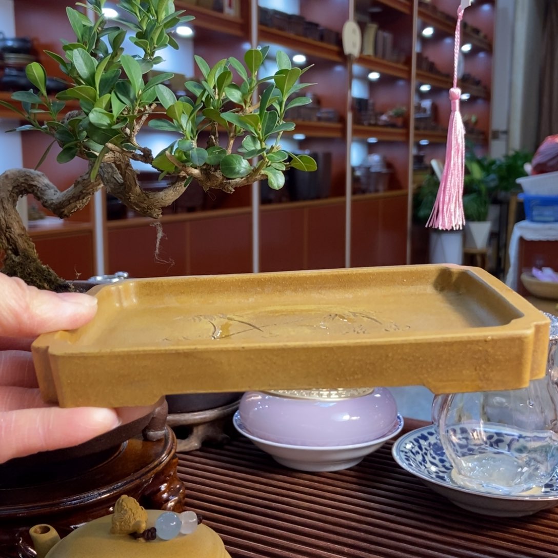 紫砂花盆紫砂底托