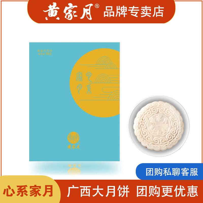 黄家月【心系家月】冰皮大月饼500克广式大月饼中秋礼盒广西特产