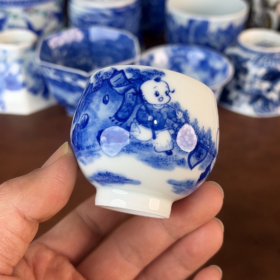 今***寒瓷片景德镇全手工手绘陶瓷