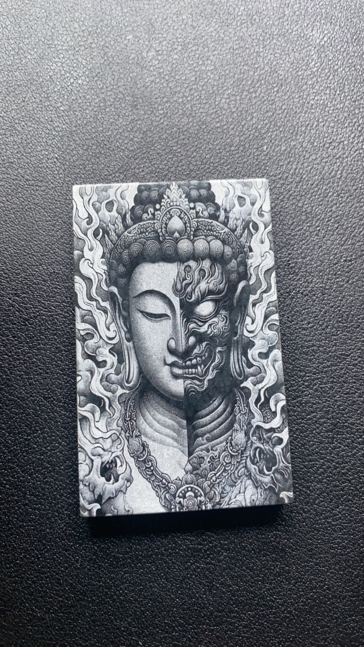 天然A货翡翠佛魔一念