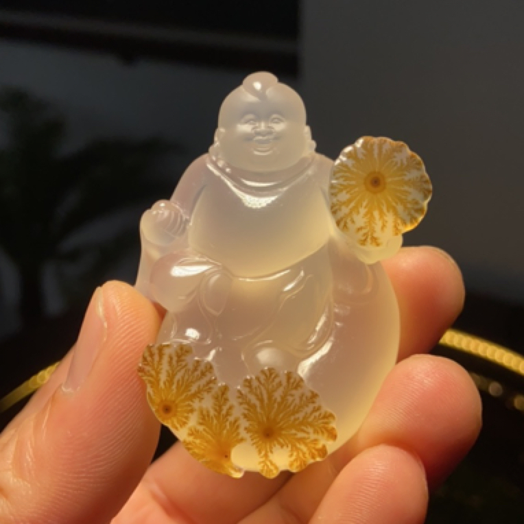 天然玛瑙招财童子