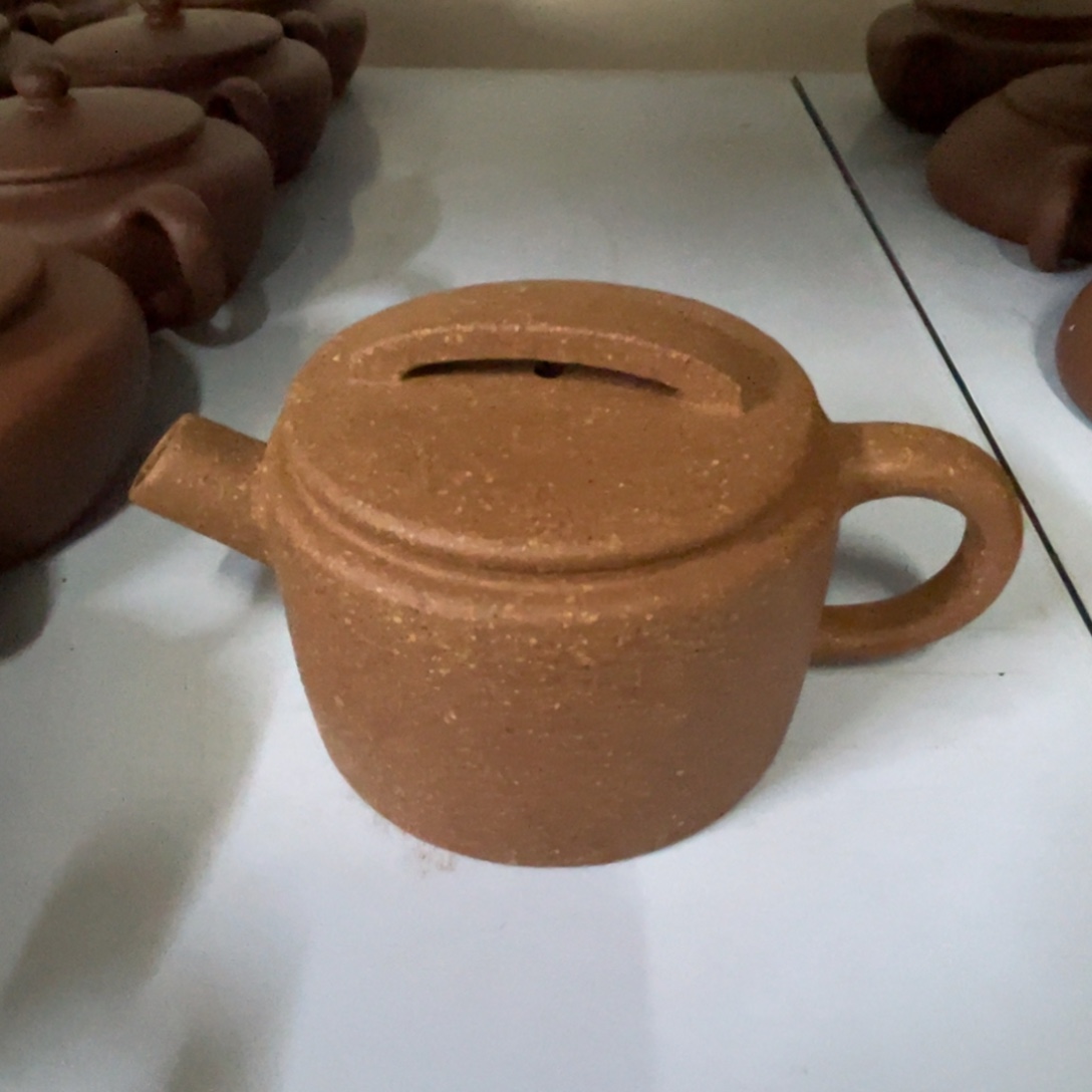 紫砂茶壶桃花泥汉瓦150cc