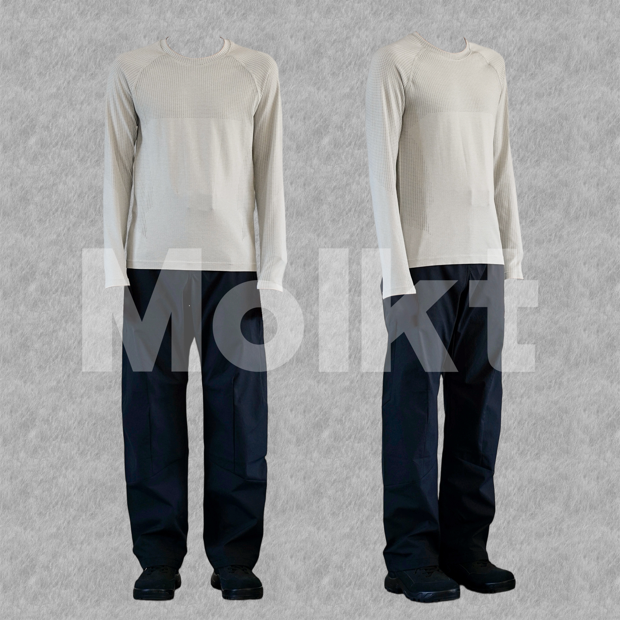 MOLKT 人体工学打孔鲁道夫速干长袖打底T恤