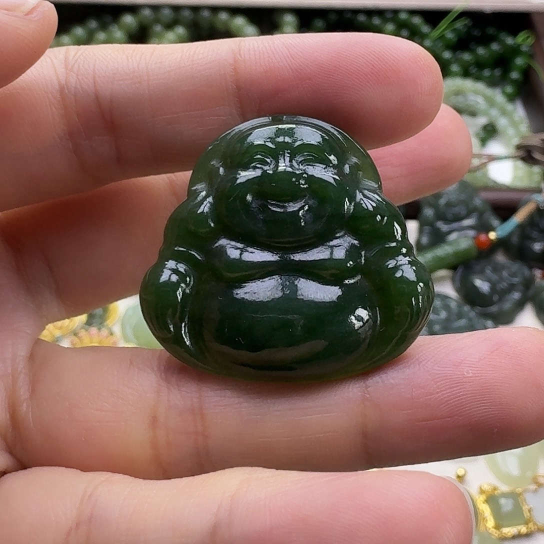 和田玉（碧玉）未镶嵌颈饰吊坠