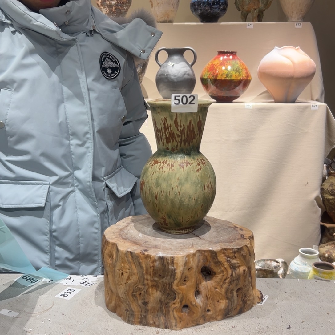 景德镇高温陶瓷502花瓶摆件