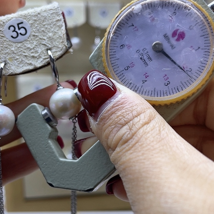 淡水珍珠耳饰银S925镶嵌