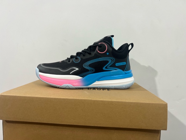 曜石黑皮面篮球球鞋014