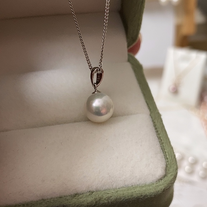 银S925镶嵌颈饰淡水珍珠