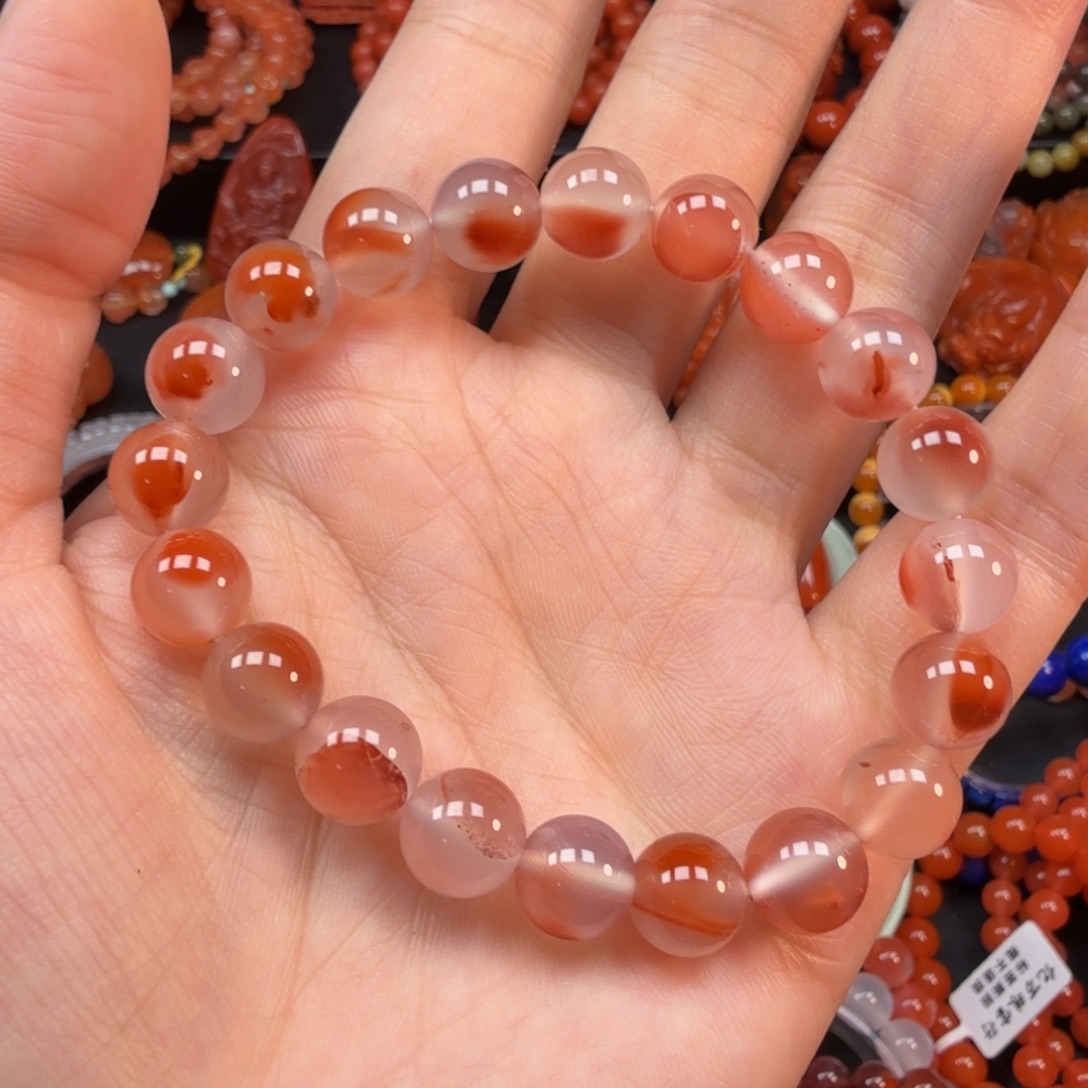 南红玛瑙未镶嵌手串9.5mm
