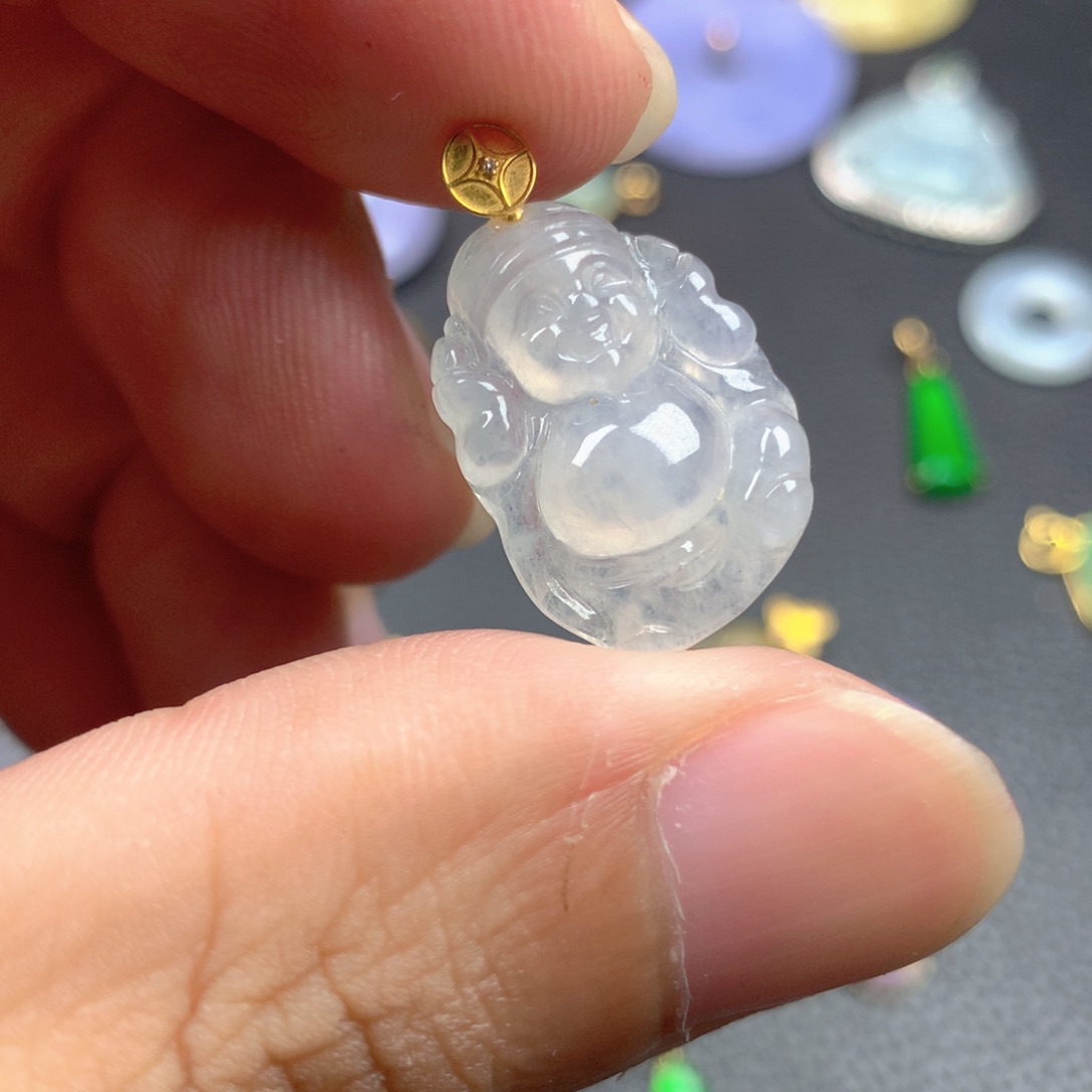 【闪购商品】颈饰18K金镶嵌翡翠翡翠