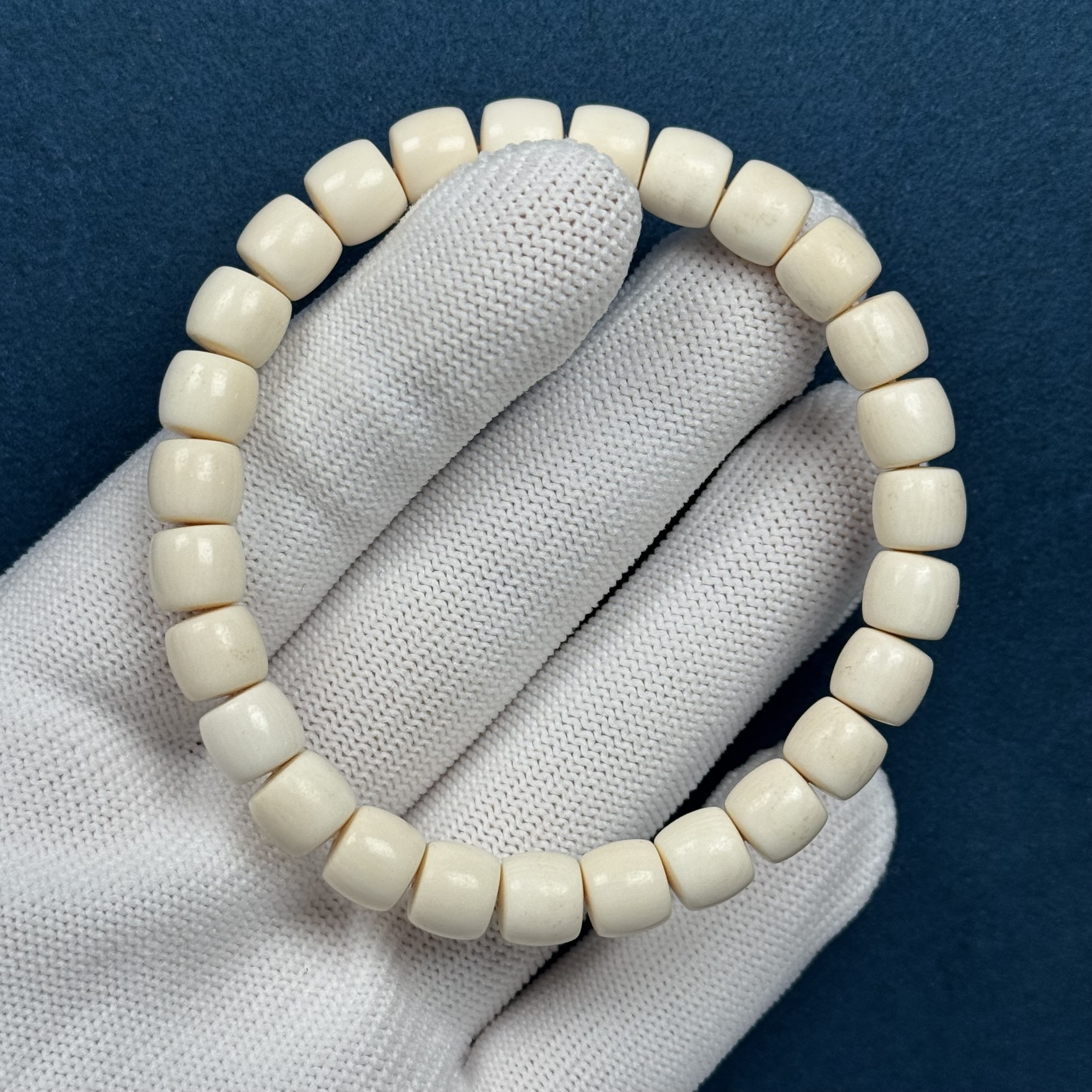 U40-43天然猛犸牙 瑕疵特价直切手串7+mm支持复检假一罚十