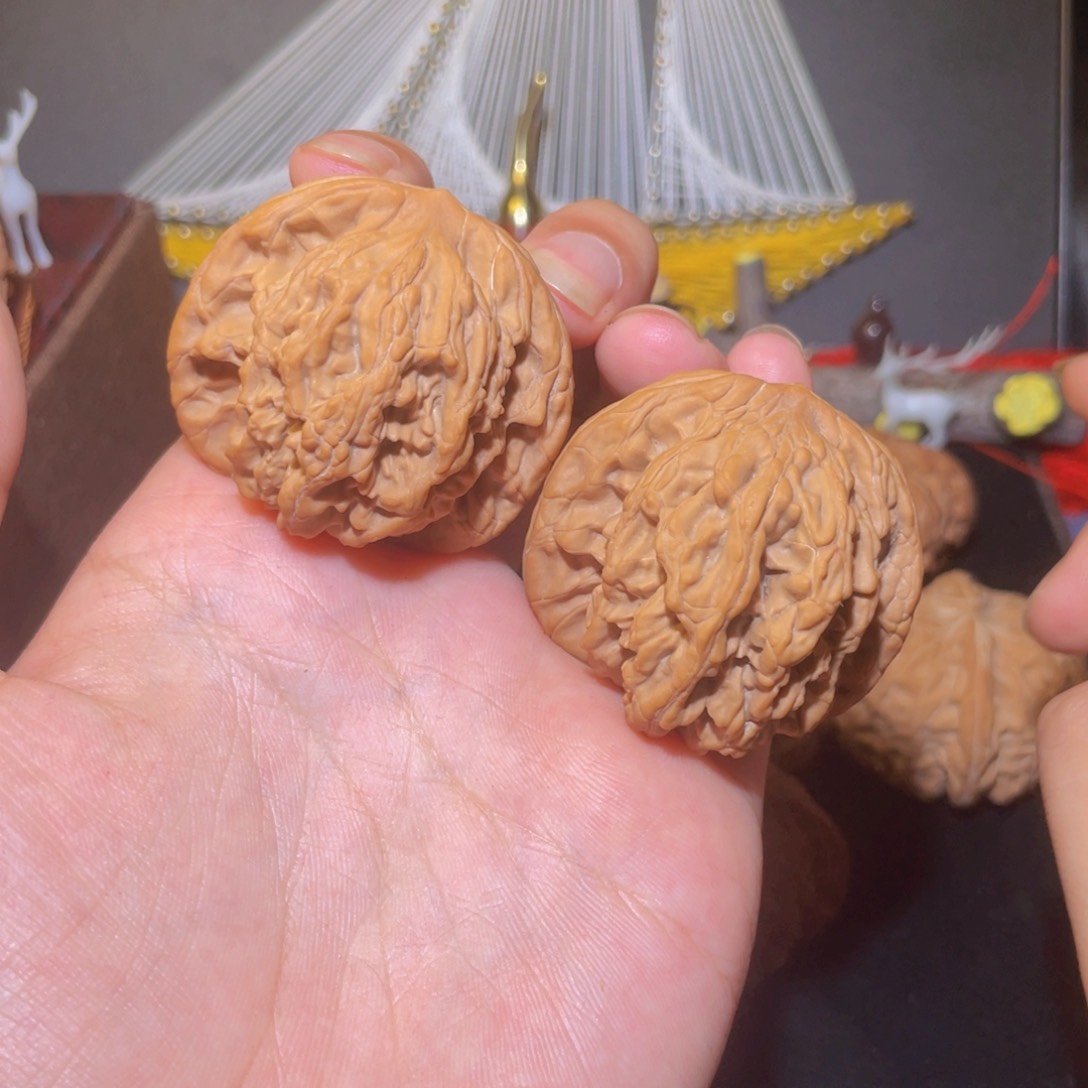 把件文玩核桃45虎头