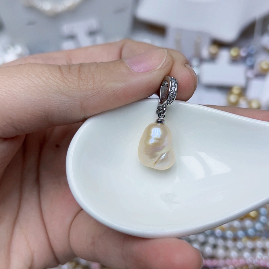 淡水珍珠颈饰银S925镶嵌