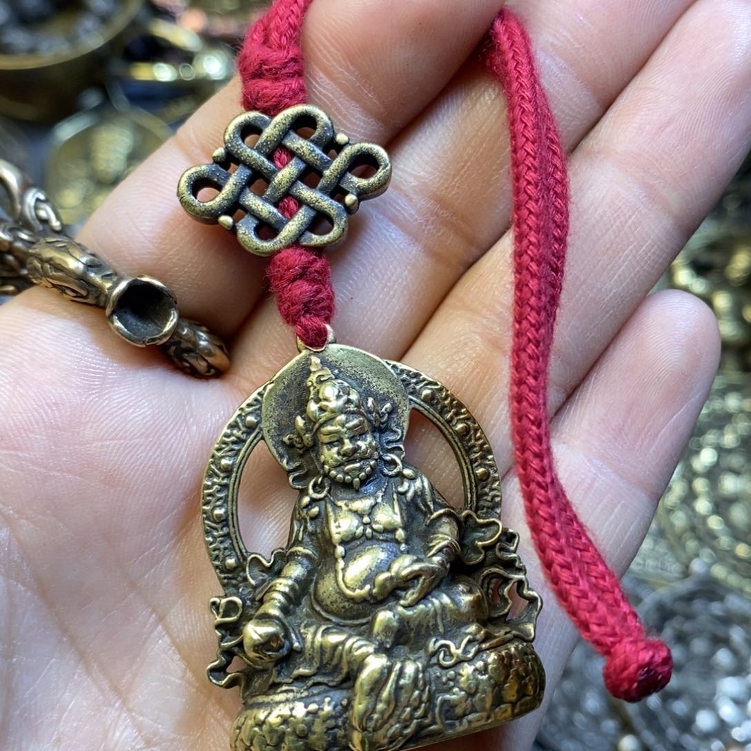 藏式黄财神牌子搭配