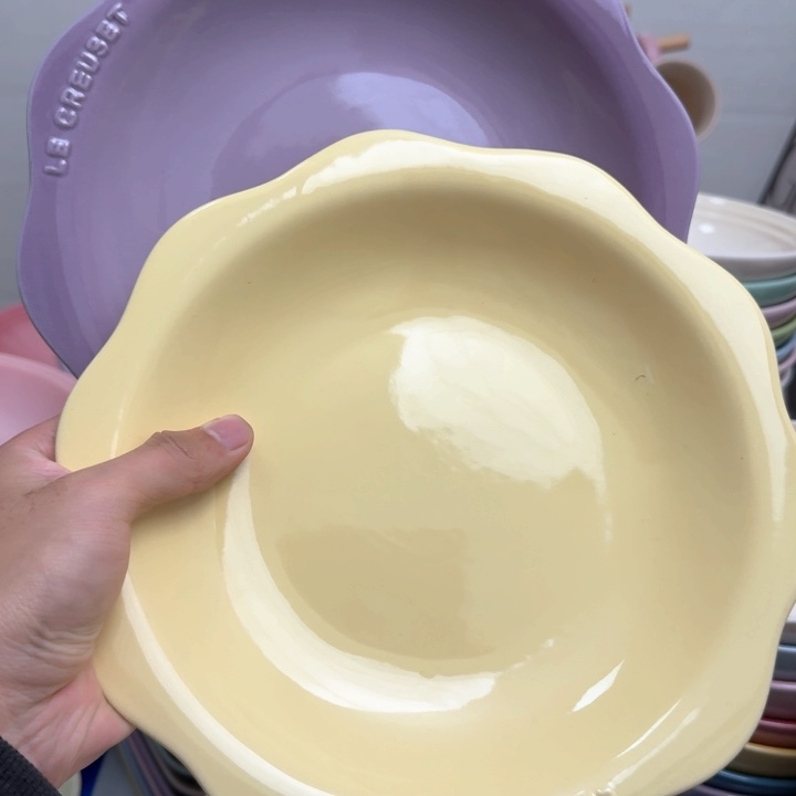 瓷片微瑕2个9英寸雪花盘