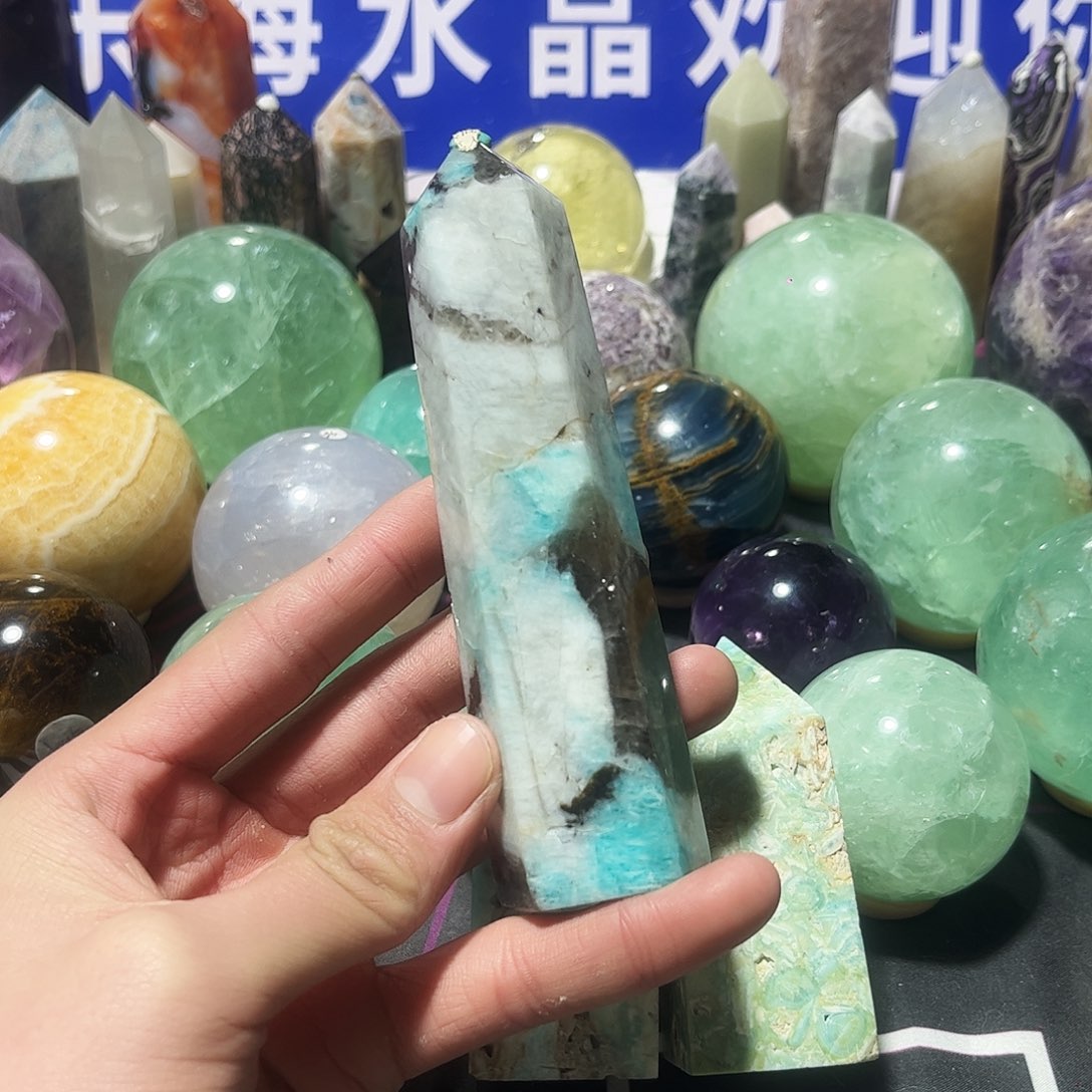 水晶天然水晶微瑕未镶嵌钰*