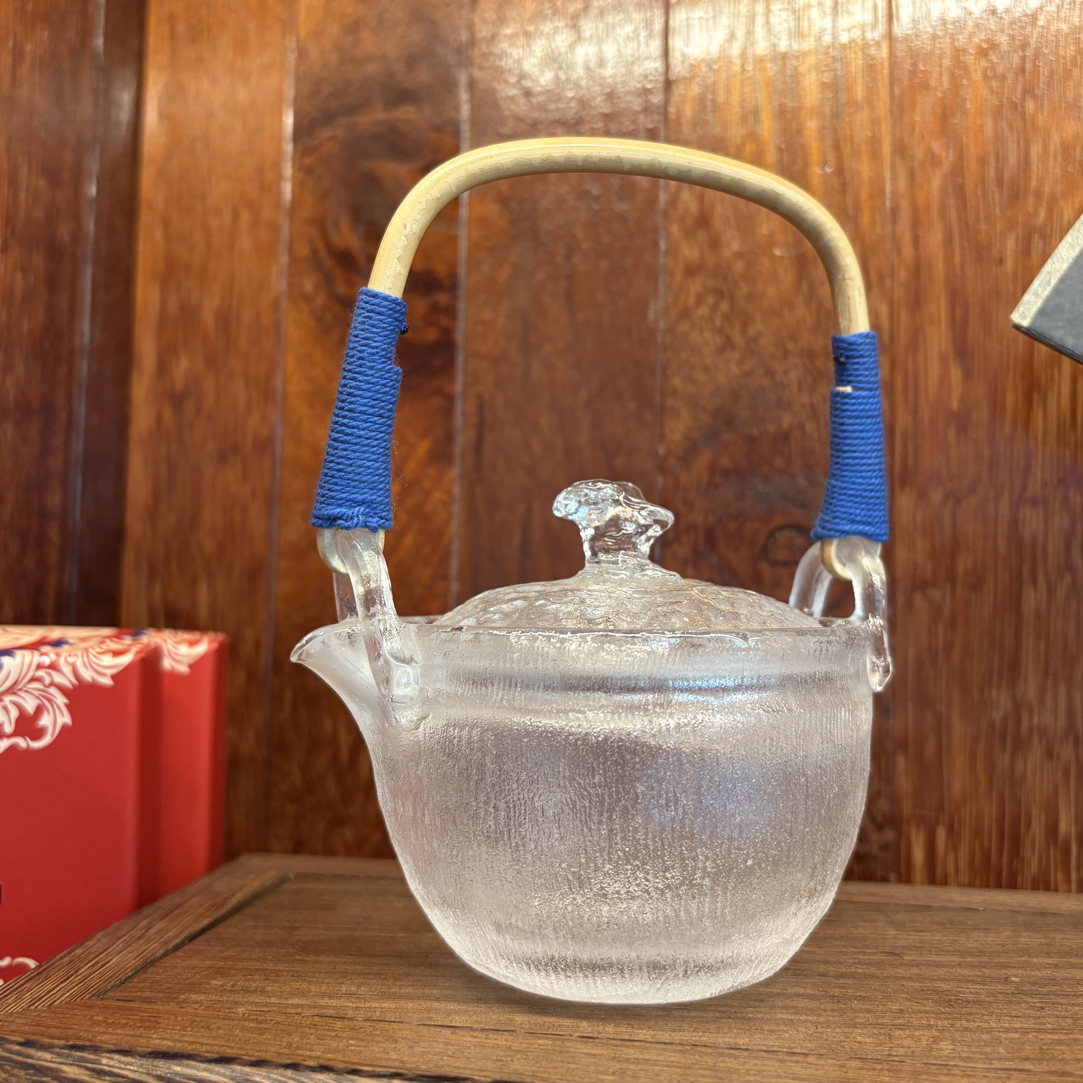 福流东海原矿水晶竹把提梁茶壶