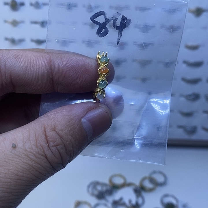 银S925镶嵌戒指翡翠戒指