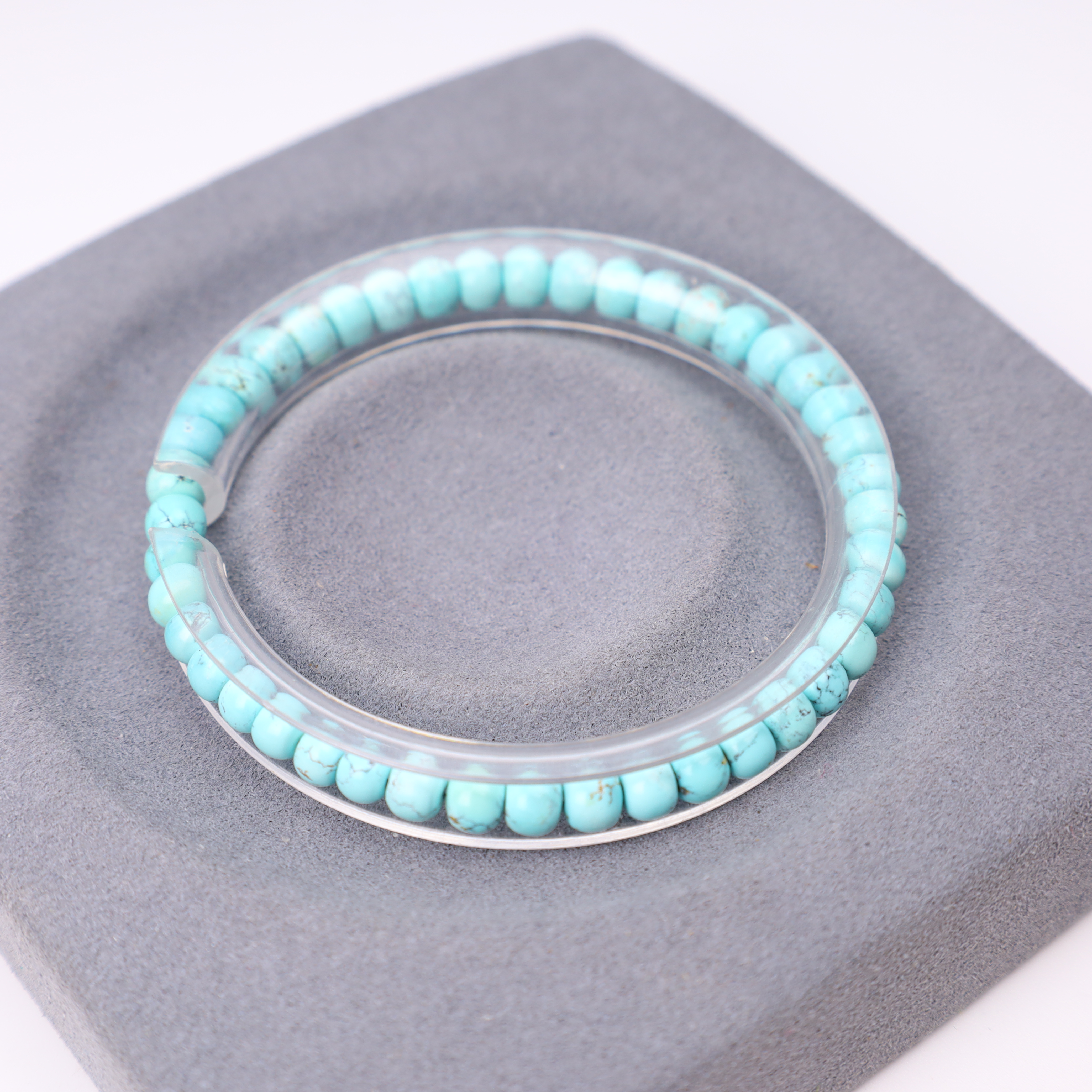 【心如珠宝甄选】绿松网花浅色手串 CLL701