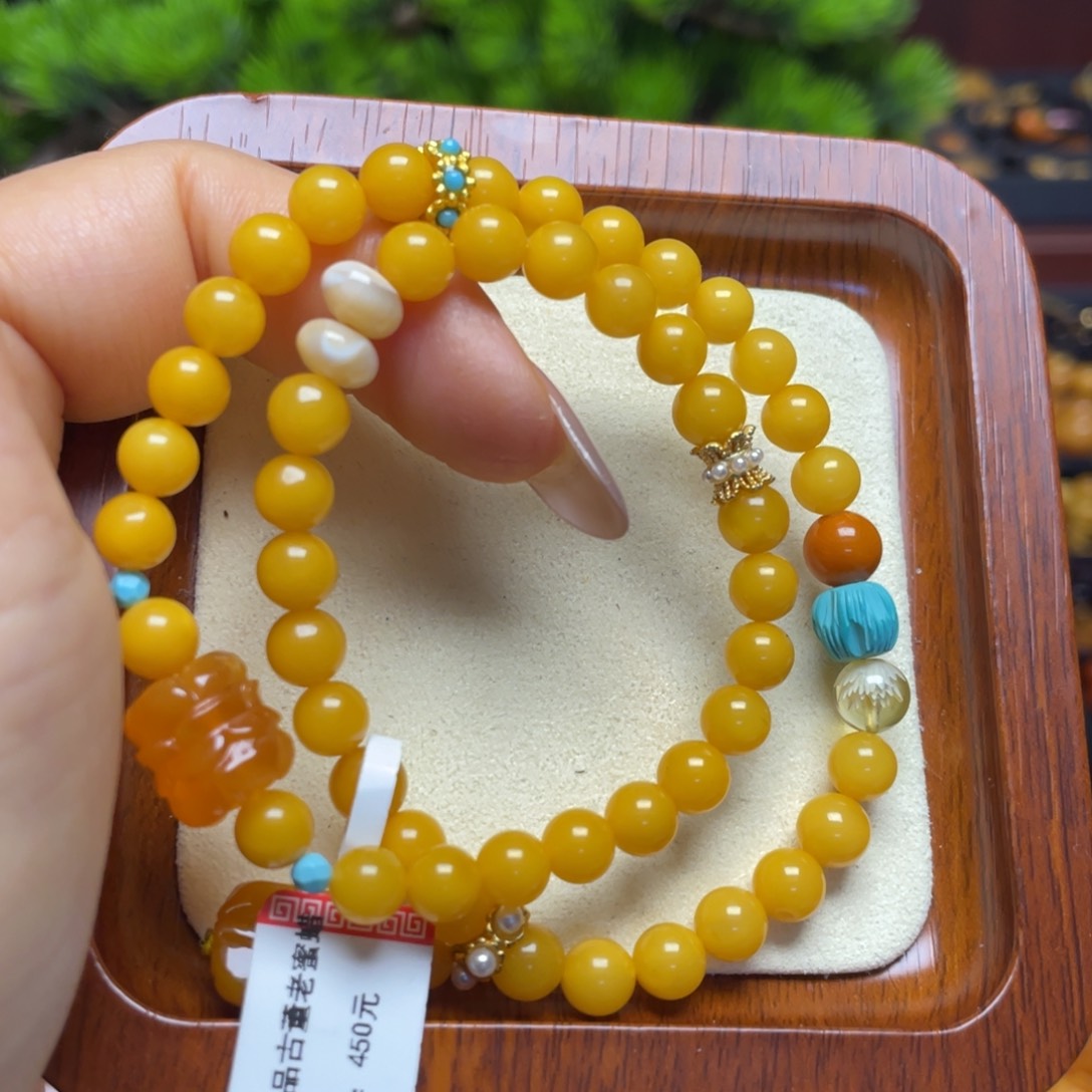 蜜蜡手链未镶嵌手串