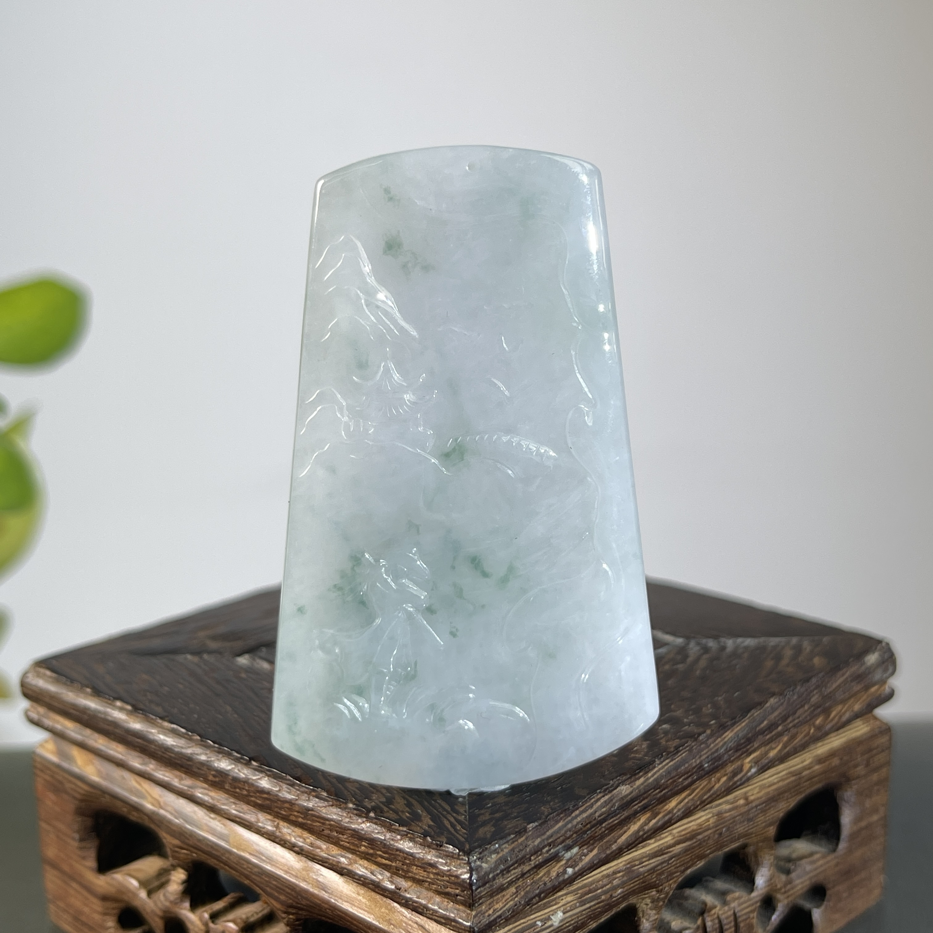 JYA20-93 天然缅甸A货翡翠  山水牌