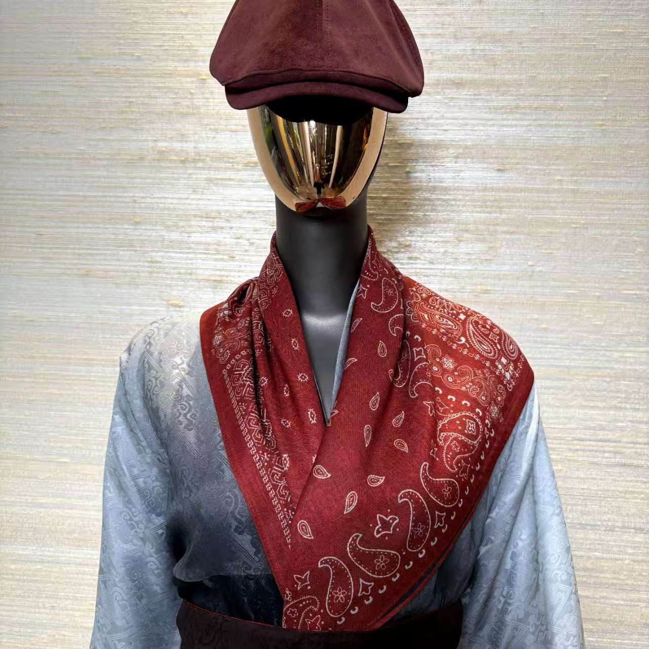 【老钱风】中古风百搭印花丝巾