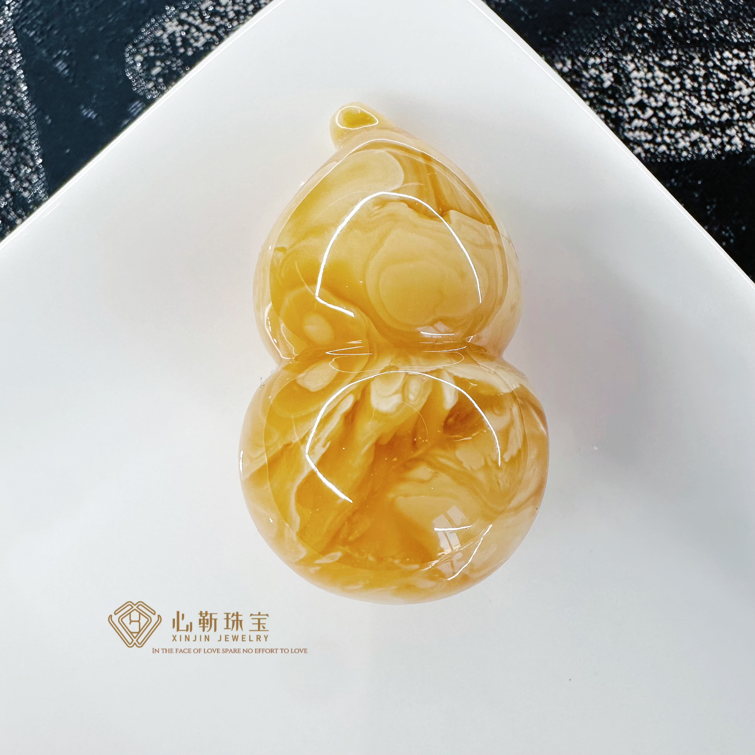 【典藏·妖孽葫芦】妖孽超美溶洞蜜蜡葫芦吊坠 天然原矿  30.25g