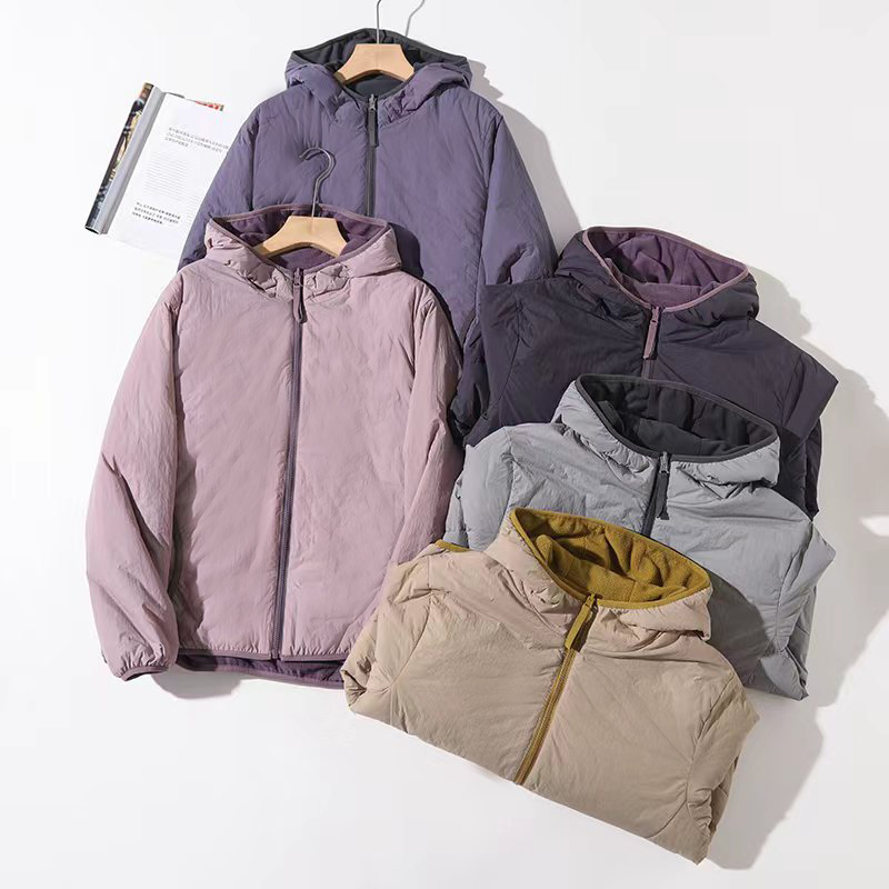 冬日暖炉！新款驼绒两面穿棉服撞色连帽保暖防风宽松厚外套89177-1