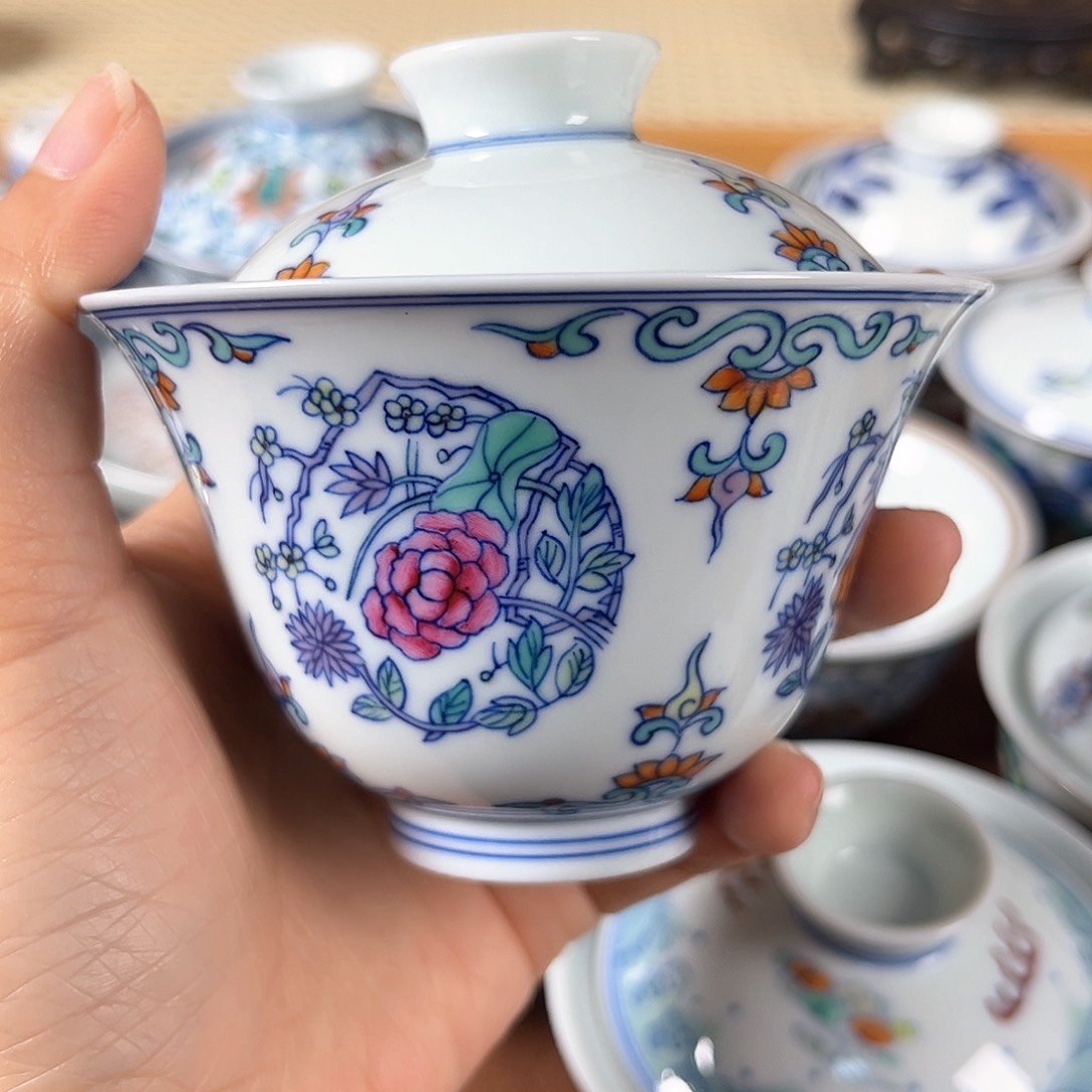 景德镇手工手绘茶具微瑕20