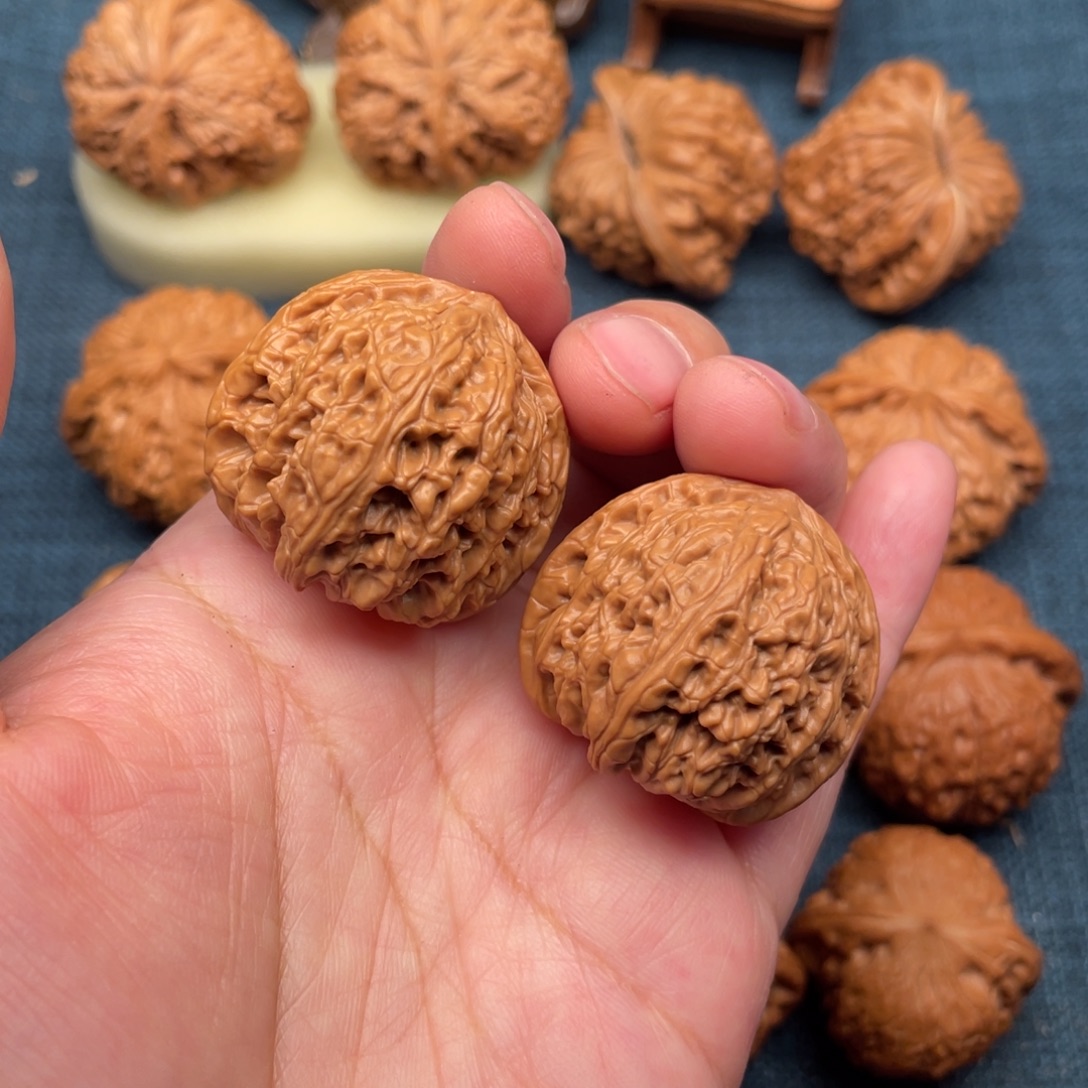 把件文玩核桃35无药承德密纹全品