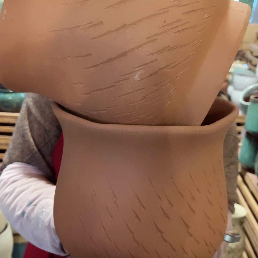 紫砂花盆高度20口径21