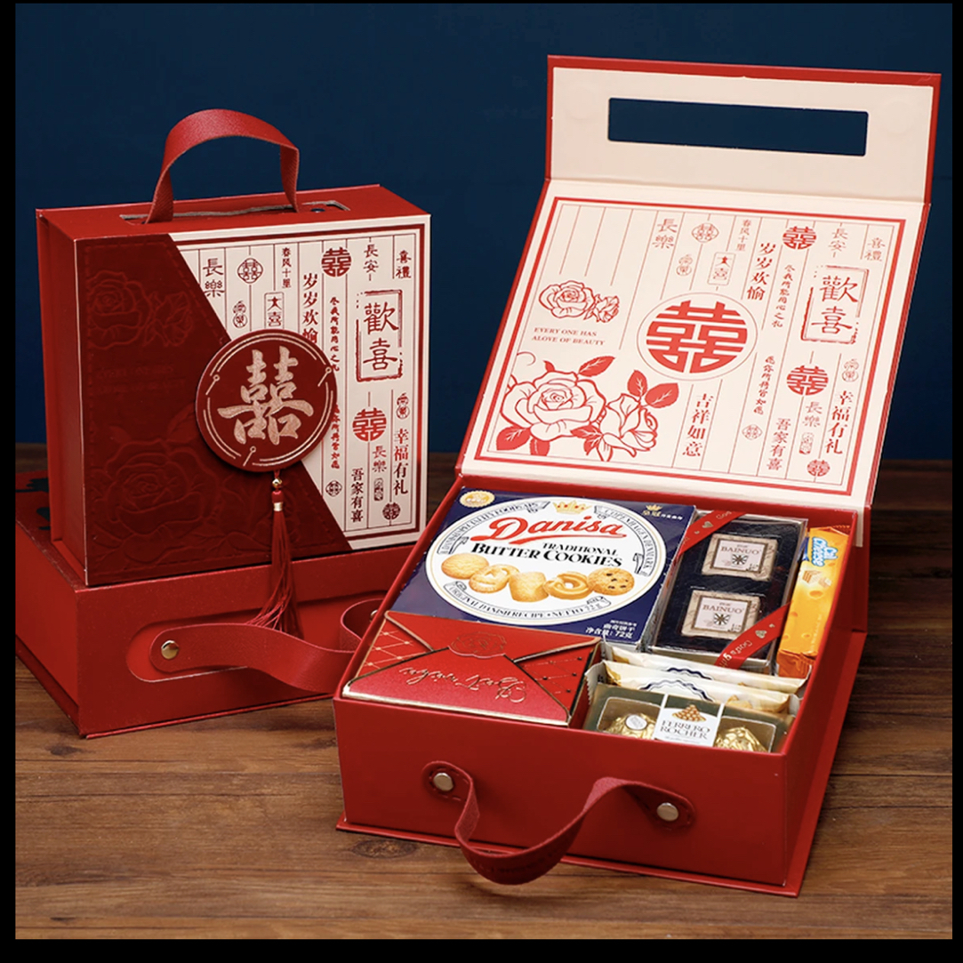 新款订婚结婚喜宴礼盒婚庆高档伴手礼订婚回礼巧克力糖果通用款