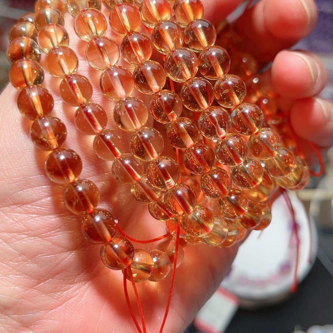 水晶手链未镶嵌黄塔晶7+